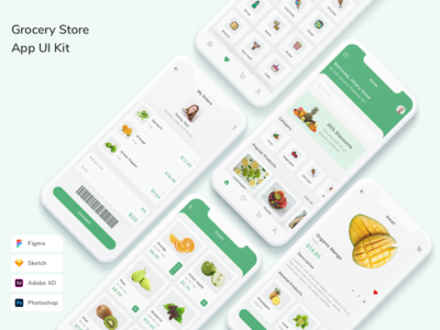 杂货店应用程序 UI 套件(Grocery Store App UI Kit)