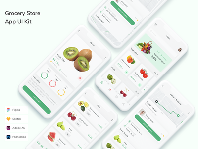 杂货店应用程序 UI 套件(Grocery Store App UI Kit)