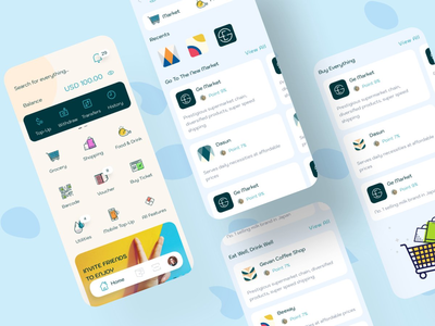 (Grocery Digital Wallet Mobile UI Kit)