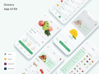杂货店应用程序 UI 套件(Grocery App UI Kit)