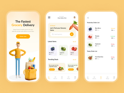 杂货配送应用程序设计(Grocery Delivery App Design)