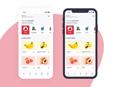 杂货店购物 ux ui 设计(Grocery Shopping ux ui design)