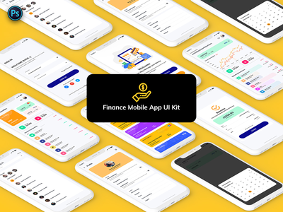 金融移动应用模板UI套件轻版(Finance Mobile App Template UI Kit Light Version)