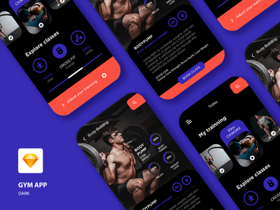 健身房 - 应用程序 UI 套件(Gym - Apps UI Kit)