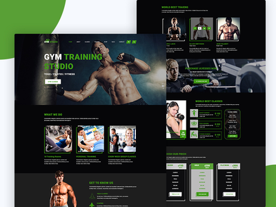健身房和健身网页模板(Gym & Fitness web Template)