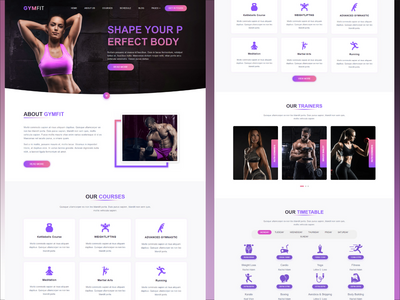 健身房和健身 HTML 模板(Gym & Fitness HTML Template)