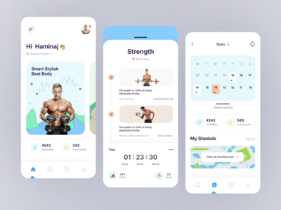 健身房移动应用程序设计(Gym Mobile App Design)