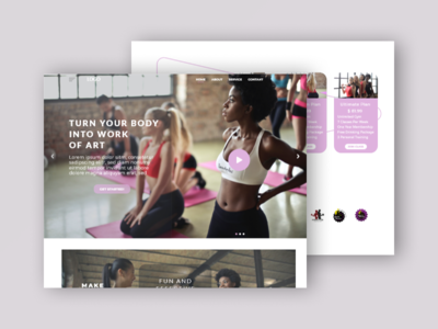 健身房瑜伽登陆页面(Gym Yoga Landing Page)