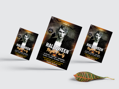 万圣节之夜派对传单(Halloween Night Party Flyer)