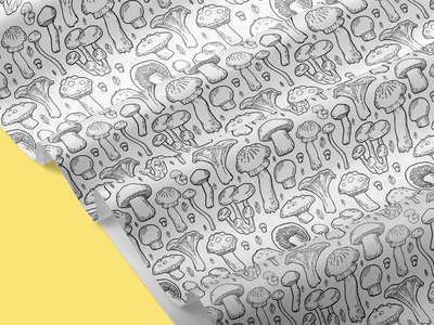 蘑菇手绘图案(Mushroom handdrawn pattern)