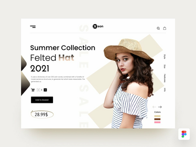 帽子店 - 产品页面标题(Hat Shop - Product Page Header)