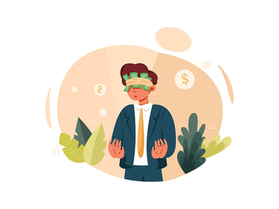 一个男人为了钱而闭上眼睛(A man hides his eyes for the money)