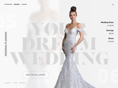 网站标题婚礼时尚(Website Header Wedding Fashion)