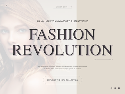网站标题时尚革命(Website Header Fashion Revolution)
