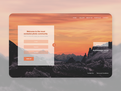 网站标题注册页面(Website Header Sign-Up Page)