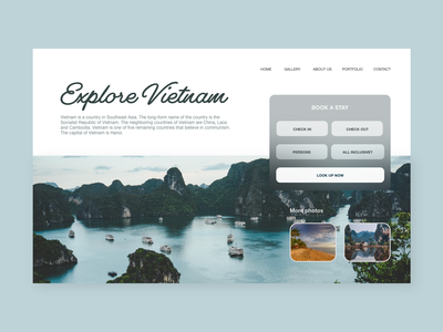 网站标题探索越南(Website Header Explore Vietnam)