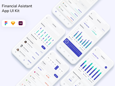 财务助理应用程序 UI 套件(Financial Asistant App UI Kit)