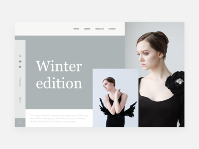 网站标题冬季版(Website Header Winter Edition)