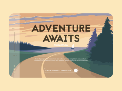 网站标题冒险等待(Website Header Adventure Awaits)