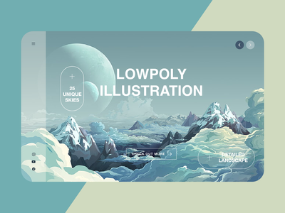 网站标题 LowPoly(Website Header LowPoly)