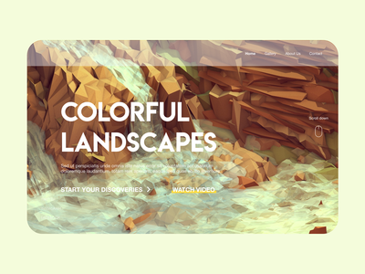 网站标题多彩风景(Website Header Colorful Landscapes)