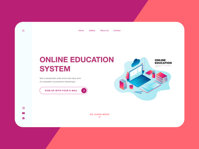 网站标题在线教育(Website Header Online Education)