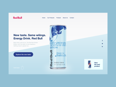 网站标题红牛(Website Header Redbull)