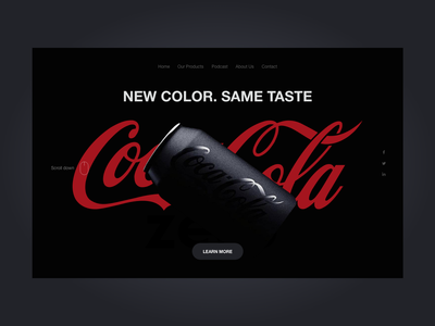 网站标题可口可乐(Website Header Coca-Cola)