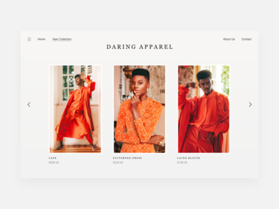 网站标题大胆的服装(Website Header Daring Apparel)