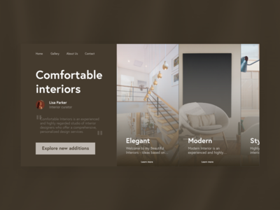 网站标题舒适的内饰(Website Header Comfortable Interiors)