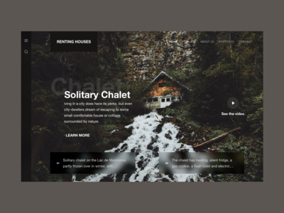 网站页眉 独栋小屋(Website Header Solitary Chalet)