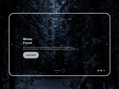 网站标题冬季森林(Website Header Winter Forest)