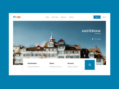 网站标题旅行预订(Website Header Trip Booking)