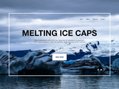 网站标题融化冰帽(Website Header Melting Ice Caps)