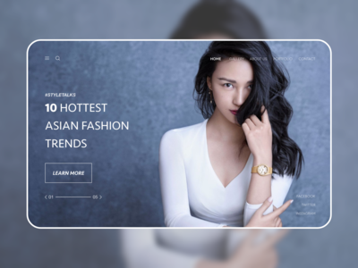 网站标题时尚趋势(Website Header Fashion Trends)