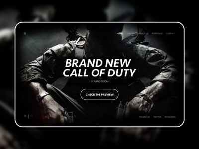 网站标题使命召唤(Website Header Call of Duty)