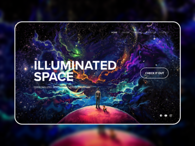 网站标题照明空间(Website Header Illuminated Space)