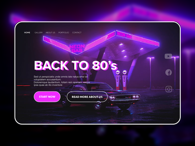网站标题回到 80 年代(Website Header Back to 80's)