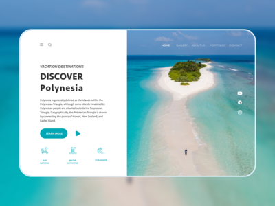 网站标题 发现波利尼西亚(Website Header Discover Polynesia)