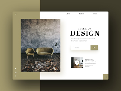 豪华室内设计最小标题(Luxury Interior Design Minimal Header)