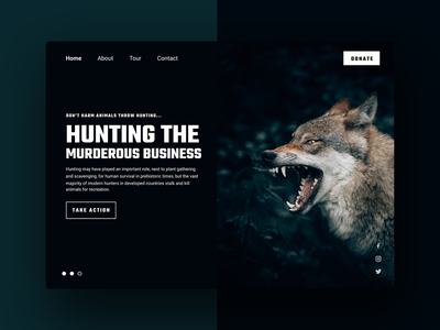 停止动物狩猎标头概念(Stop Animal Hunting Header Concept)