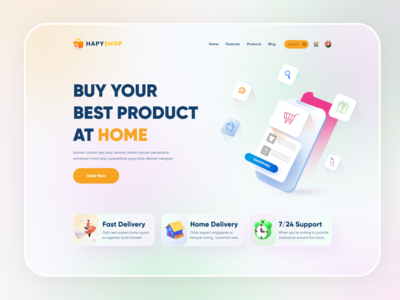 在线产品购买登陆页面UI设计(Online product buying landing page UI design)