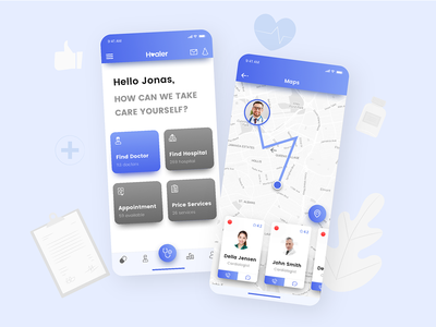Healer - 医生应用程序 UI 套件(Healer - Doctor App UI KIT)