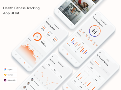 Health Fitness Tracking App UI Kit(Health Fitness Tracking App UI Kit)