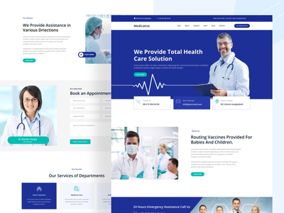 健康和医疗服务网站登陆页面(Health and Medical Services Website Landing Page)