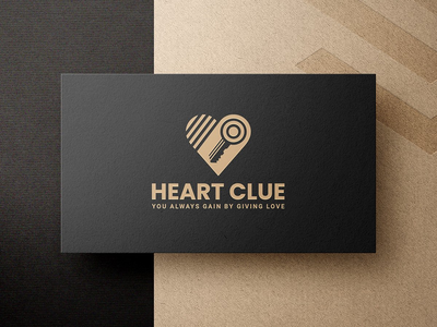 心线索标志设计(Heart Clue Logo Design)