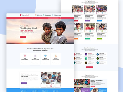 天堂之手-慈善与筹款 PSD 模板(Heaven Hands-  Charity & Fundraising PSD Template)