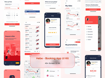 Hebe - 预订应用程序 UI 套件(Hebe - Booking App UI Kit)