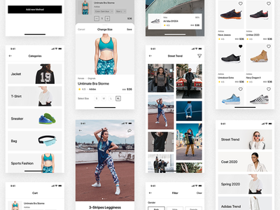 Helium - 适用于 Adobe XD 的时装店 UI 套件(Helium - Fashion Shop UI Kit for Adobe XD)