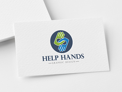 帮助手标志模板(Help Hand Logo Template)